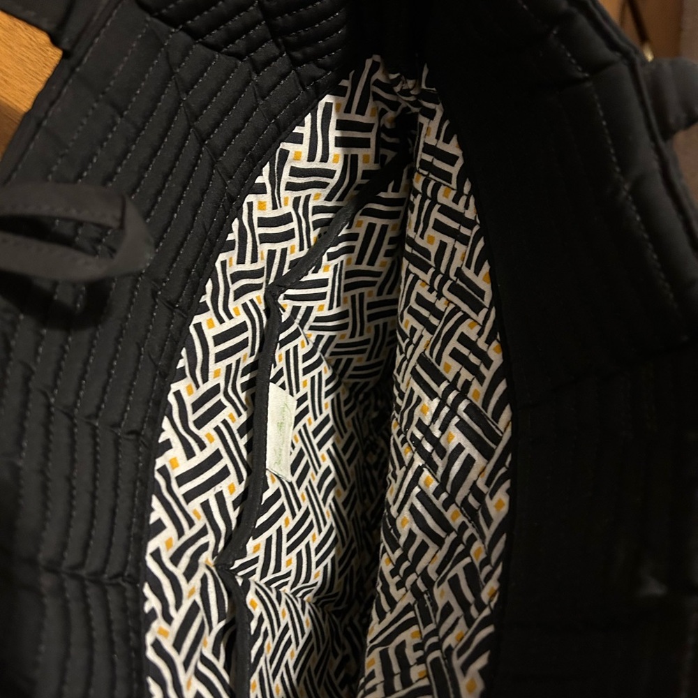 Vera Bradley Tote - Black Micofiber 13x11x4